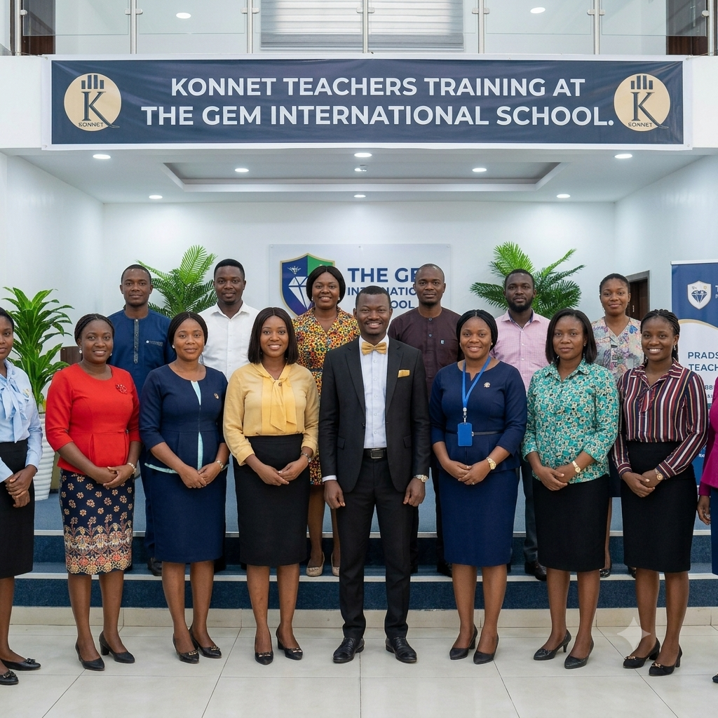 Group photograph of teachers at the Konnet Teachers Training held at The Gem International School
